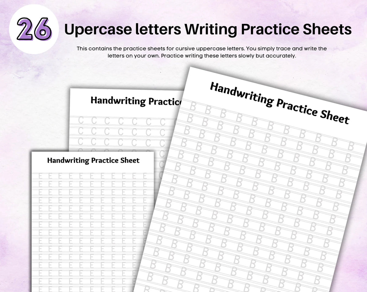 100 Page Neat Hand Writing Workbook| Practice Sheet Guide