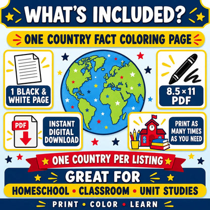 India Facts Coloring Page